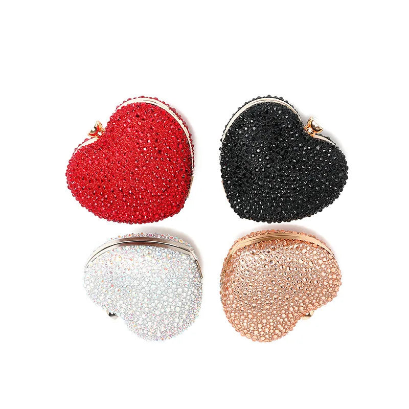 Heart Shaped Studded Inlay HandbagHeart Shaped Studded Inlay Handbag