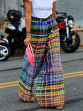 Bernarda Multi-colored Plaid Pant