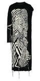 Knitting Striped Tassels Adorned Dress