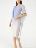 Gradient Batwing Stretch Dress