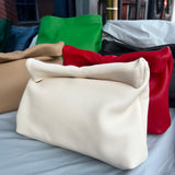 Cowhide Leather Foldable Handbag