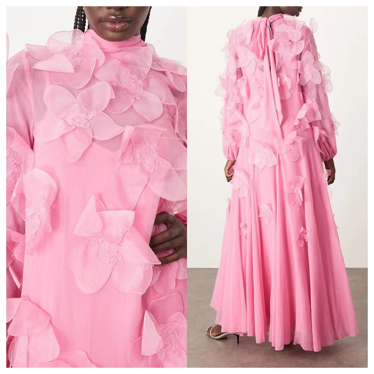 Exquisite Hot Pink Chiffon Evening Dress