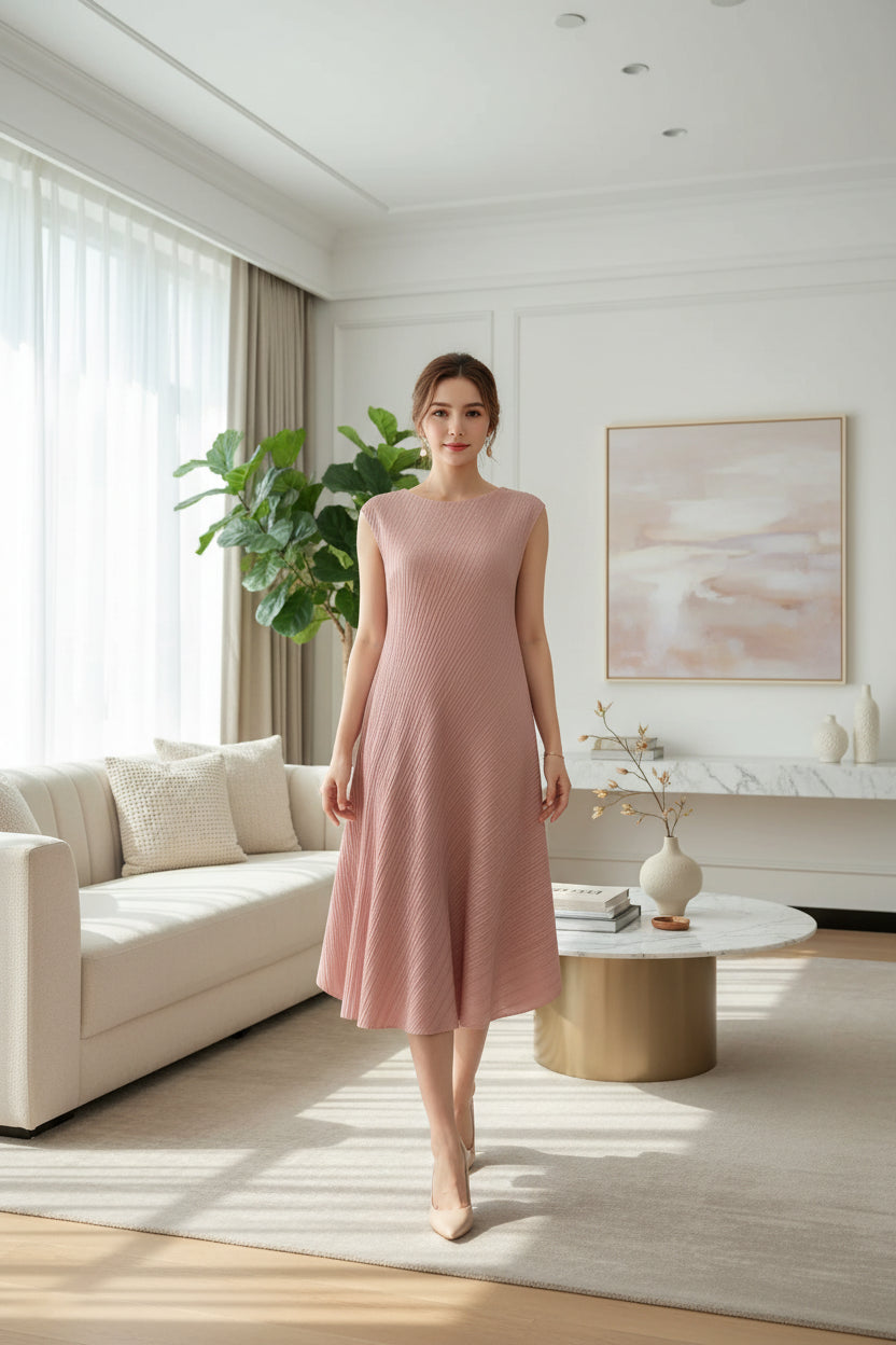 CurveKind™ Pleated Summer Dress