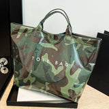 Slouchy Large Vinyl Tote Bag