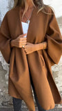 CurveKind™ V-Neck Shawl Cape Coat