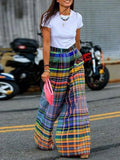 Bernarda Multi-colored Plaid Pant