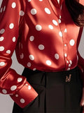 Polka Dot Satin Blouse
