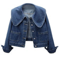 Casual Long Sleeve Denim Jacket by Crystal Crystina, alternate view 6