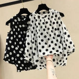 Polka Dot Off-Shoulder Blouse