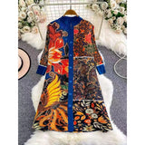 CurveKind™ Pleated Printed  Shirt Dress