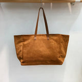 Faux Suede Tote Bag