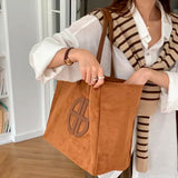 Faux Suede Tote Bag