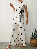 Chiffon Polka Dot Two Piece Set