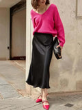 Florence Satin Long Skirt