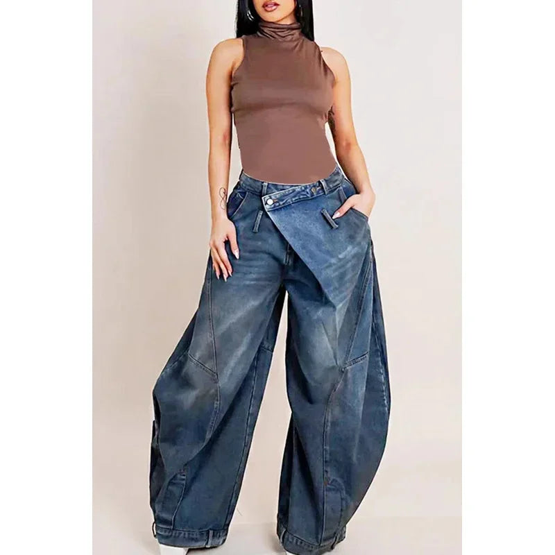 Loose Denim Jeans by Crystal Crystina, primary view