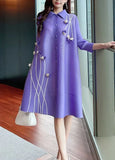 CurveKind™ Printed Pleated Cardigan Dress