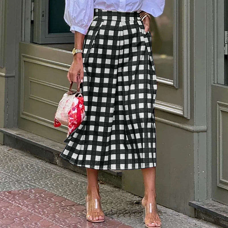 Plaid Print Skirt