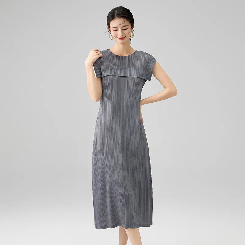 CurveKind™ Pleated Peplum Dress