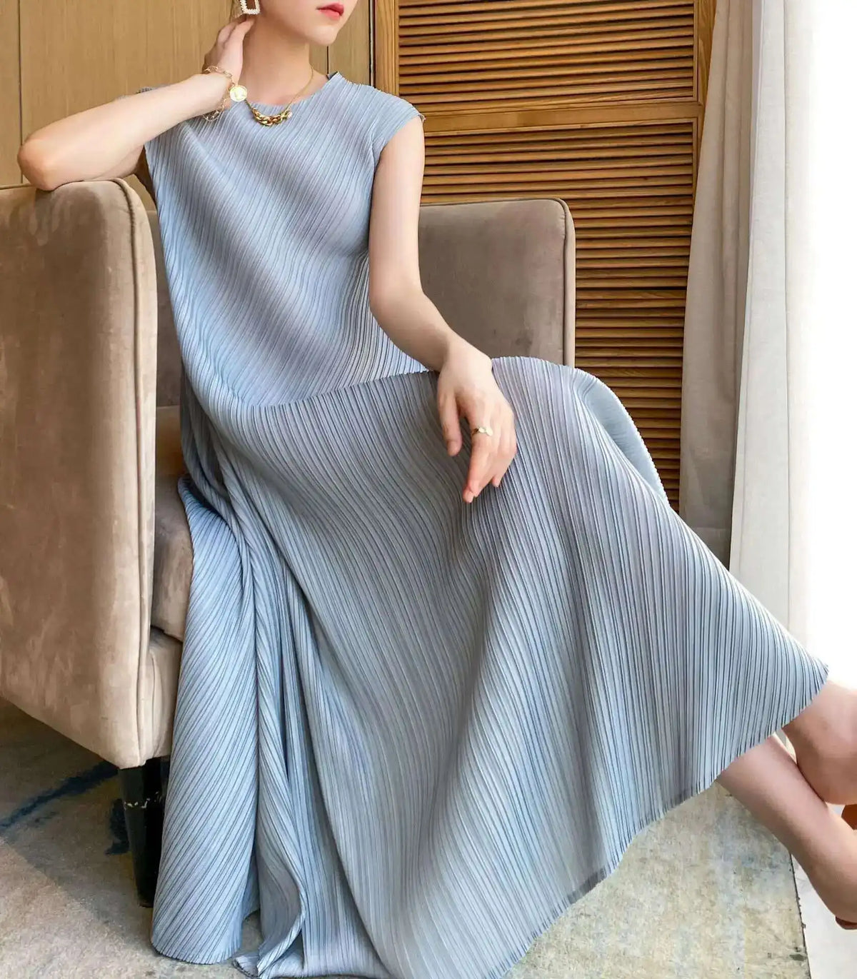 CurveKind™ Pleated Summer Dress