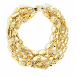 Statement Lava Texture Multi-layer Beaded Necklace