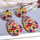 Colorful Crystals Drop Earrings