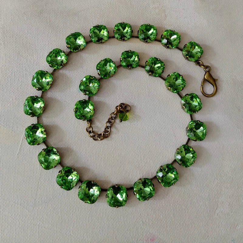 Stylish Glass Crystal Necklace of Copper Claw by Crystal Crystina, alternate view 2