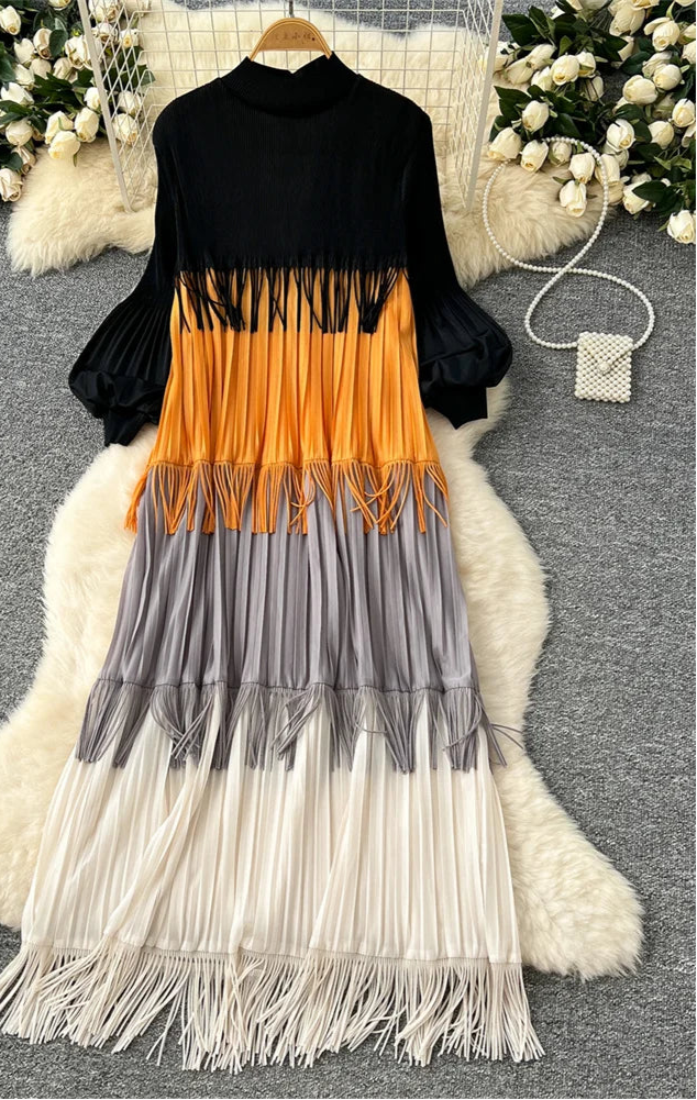 Multicolor Spring Tassel Dress by Crystal Crystina, alternate view 2