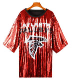 Atlanta Falcons Sequin Oversized Shirt