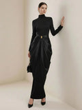 Draped Bodycon Maxi Dress
