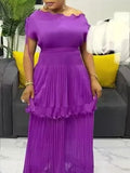 Elegant Ruffles Sleeveless Stretch Dress