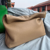 Cowhide Leather Foldable Handbag