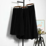 Midi & Ankle-Length Tulle Polka Dot Skirt