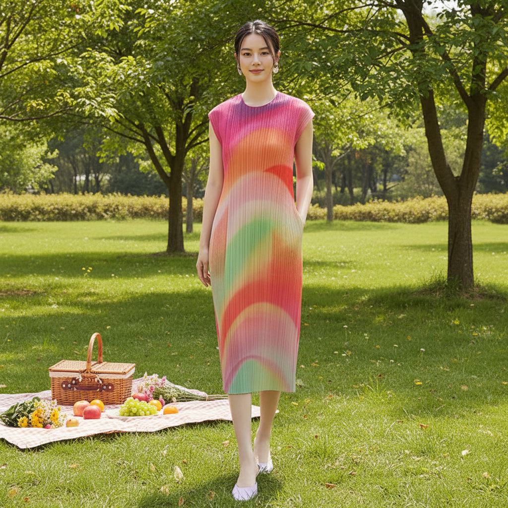 CurveKind™ Dopamine Print Maxi Dress