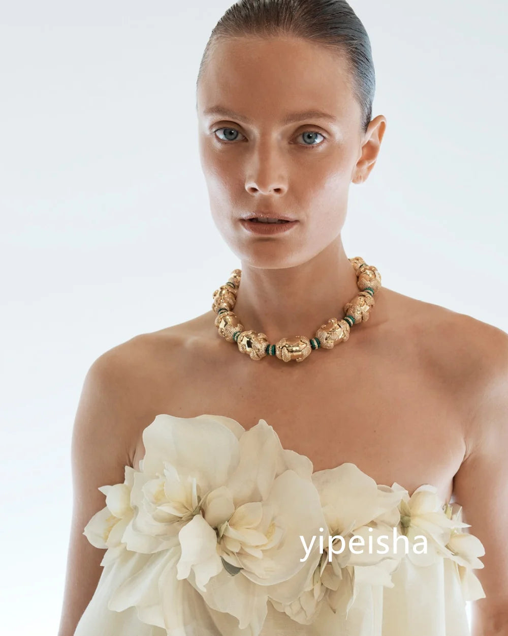 Floral Strapless Midi Dress by Crystal Crystina, alternate view 4