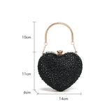 Heart Shaped Studded  Inlay Handbag