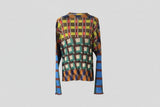 CurveKind™ Colorblock Printed Pleated Midi Dress