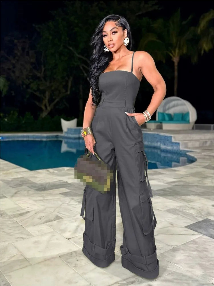 Wide Leg Sleeveless Jumpsuit