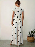 Chiffon Polka Dot Two Piece Set