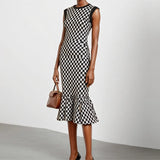 Knitted Checkered Dress