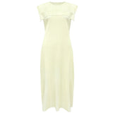 Light yellow dress on a white background