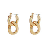 Two Color Statement Link Earrings