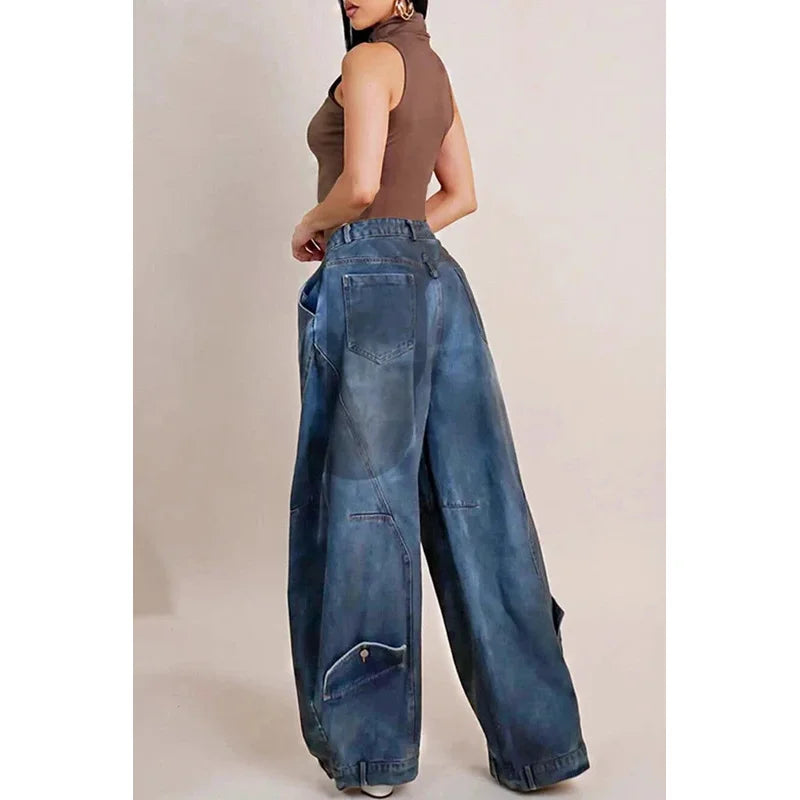 Loose Denim Jeans by Crystal Crystina, alternate view 3