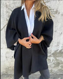 CurveKind™ V-Neck Shawl Cape Coat