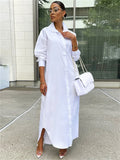 Casual Long Maxi Shirt Dress