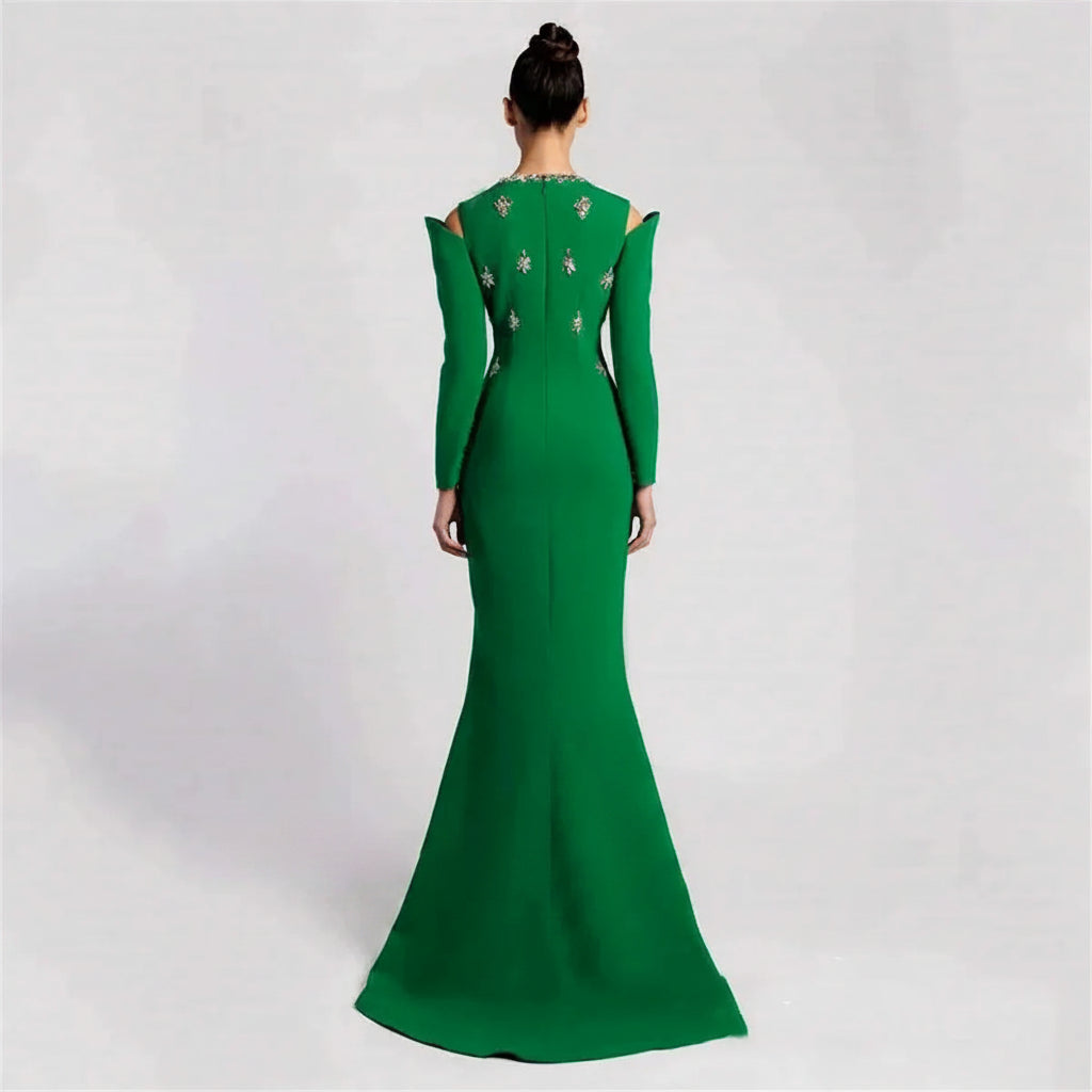 Slit Mermaid Party Gown