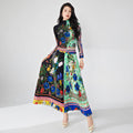 Pleated Midi Skirt Two-Piece Set