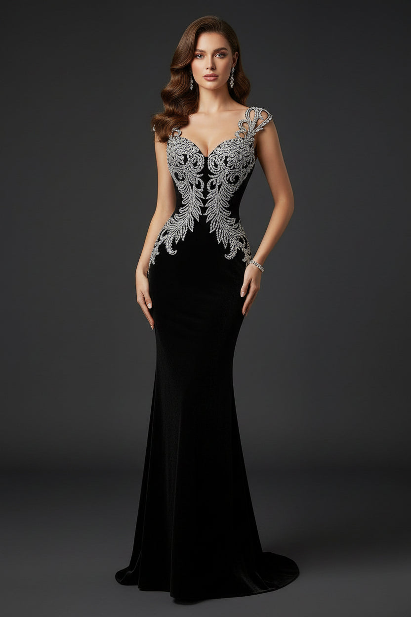 Velvet Diamond Bodycon Dress
