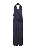 CureKind ™ Miyake Pleated V-neck Halter Dress