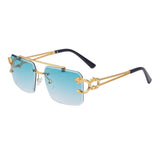 Retro Rimless Steampunk Sunglasses