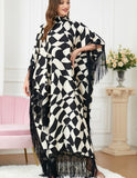 Camille Zebra Print Kaftan